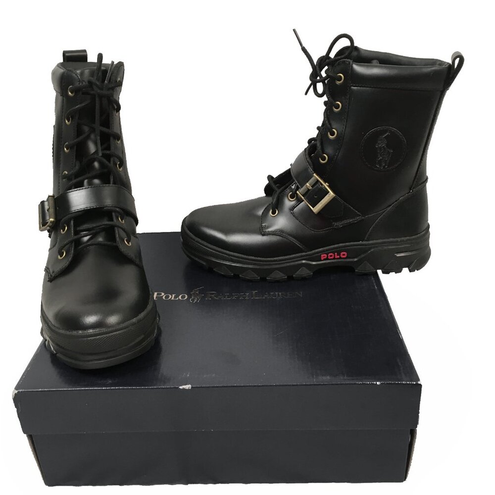 NEW Vintage Polo Ralph Lauren Hayward Boots! 8 Smooth Black Leather Equestrian